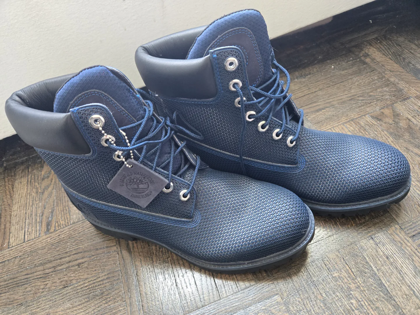 Timberland 6" Premium Mens Blue Exo Web Grid Tech Boots Nubuck thumbnail