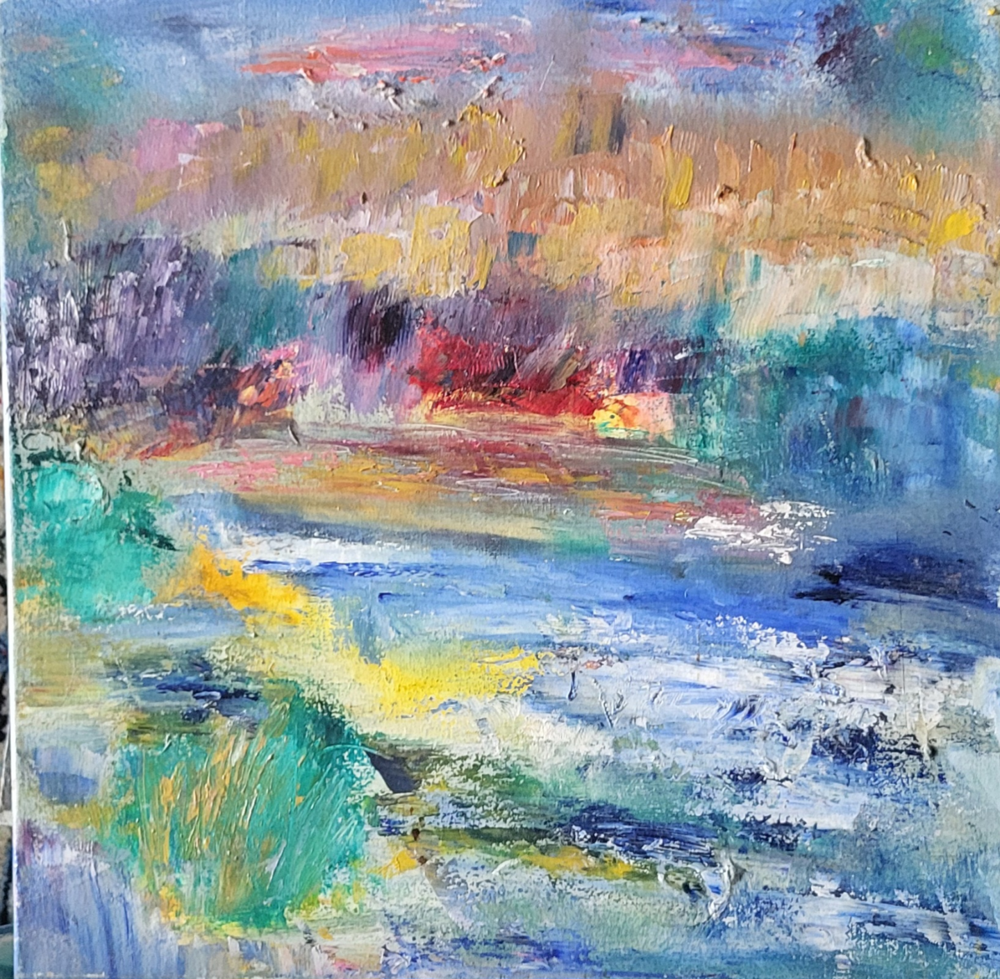 Collection of Five Original Impasto Landscape Paintings - photo 4