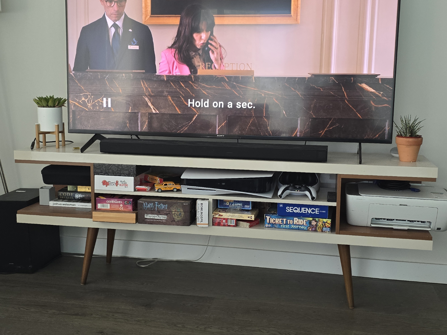 Mid-Century Modern TV Stand with Storage