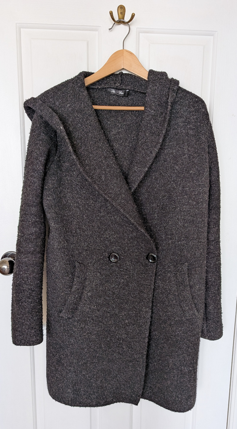 Lyla & Lux Hooded Cardigan Coat with hood, very stretchy