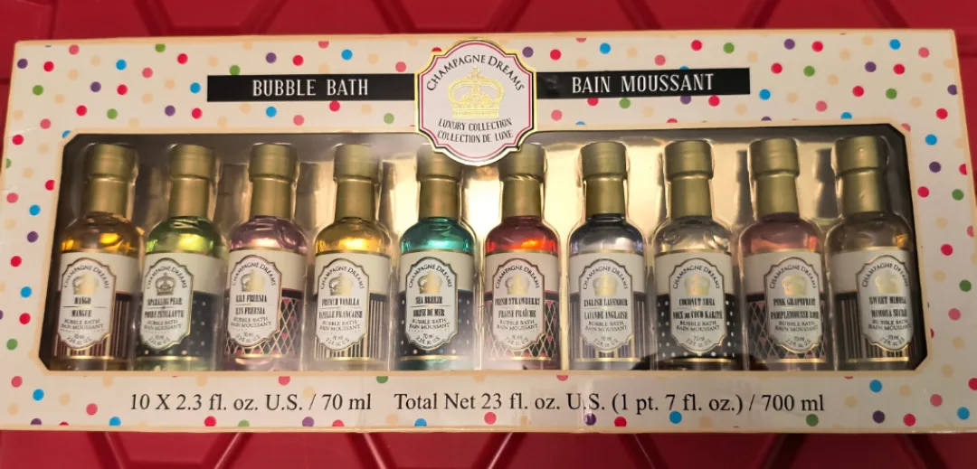 Champagne Dreams Luxury Bubble Bath Collection - 10 Mini Bottles thumbnail