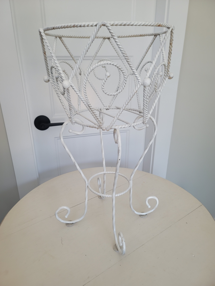 White Metal Planter Stand