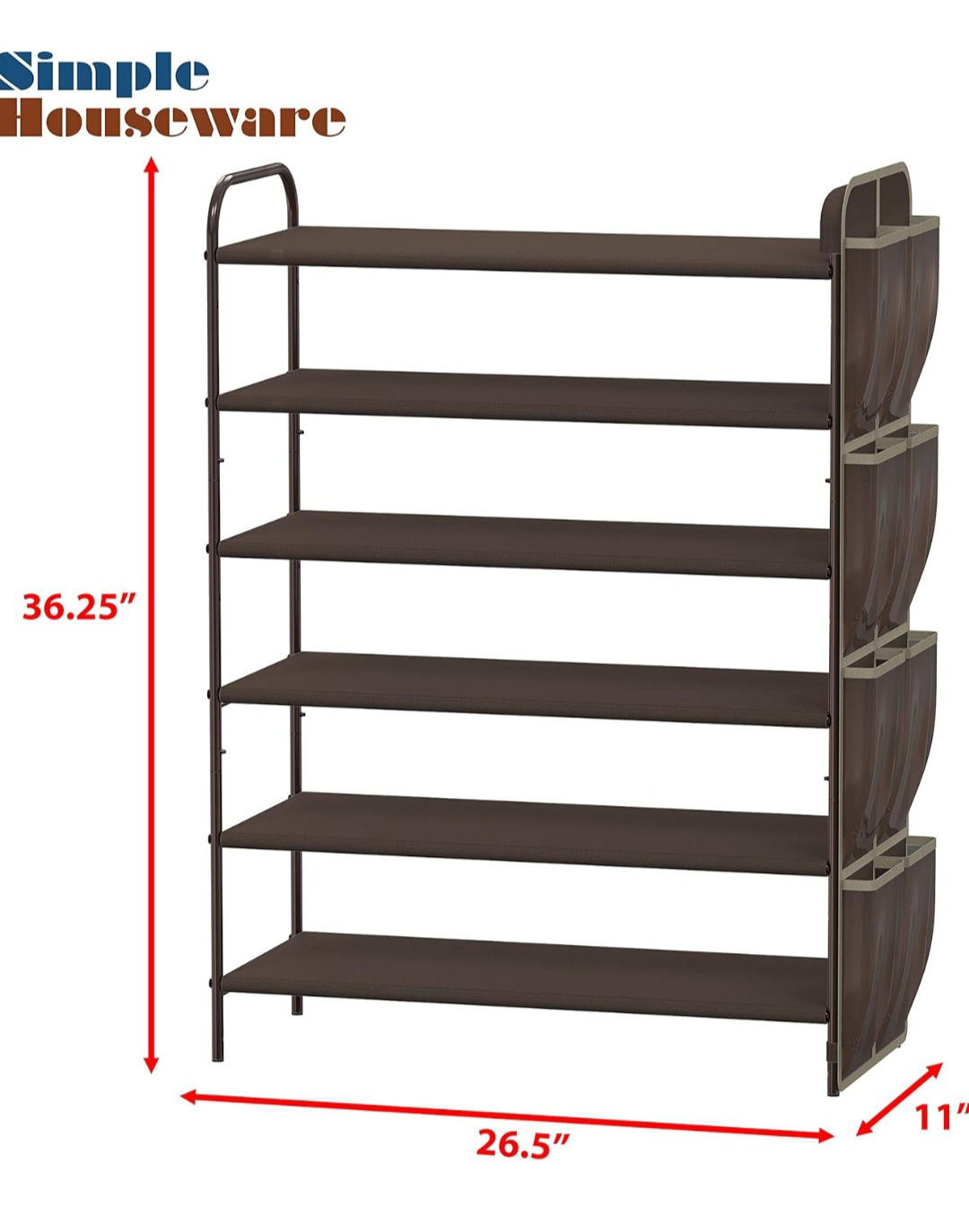 Simple Houseware 5-Tier Shoe Rack Organizer - photo 3