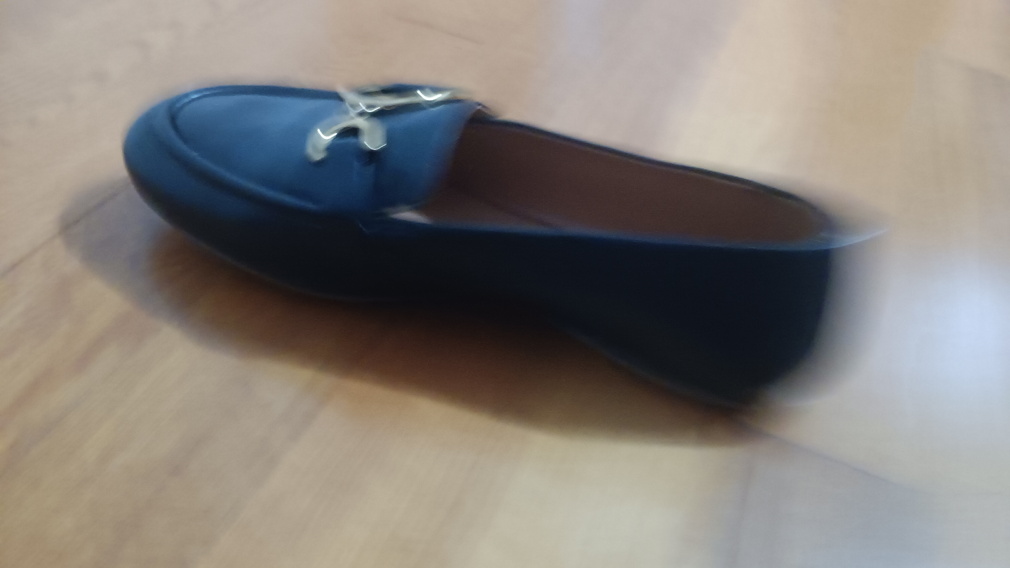 Women's Black Leather Loafers with Gold Accent - photo 4