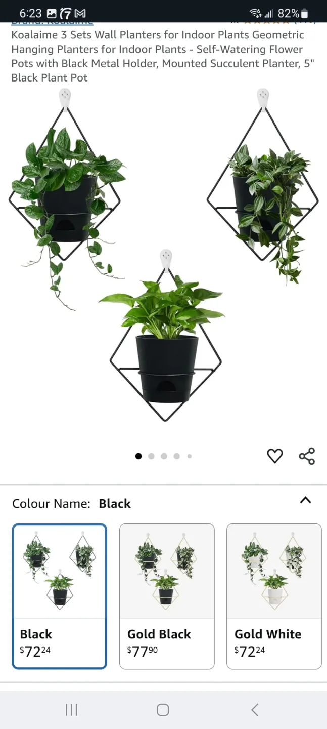 Koalaime 3-Piece Geometric Hanging Planters thumbnail