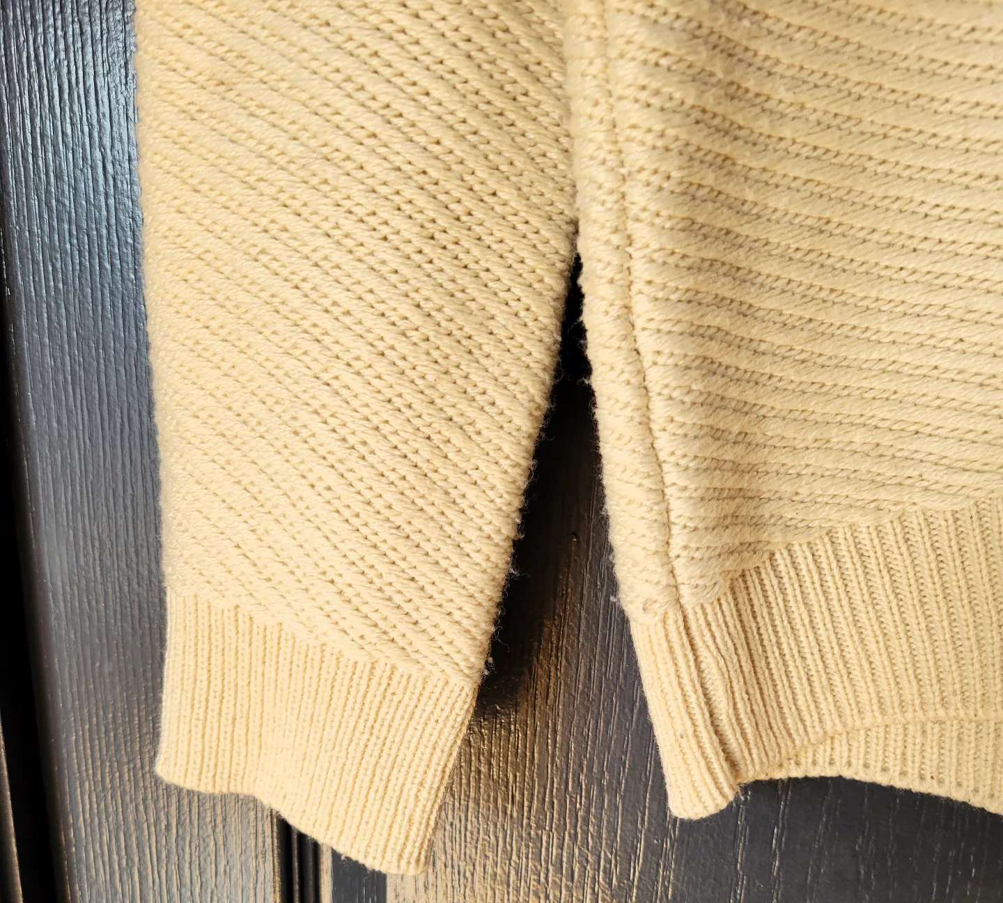 H&M Men's Ivory Wool Blend Knit Sweater - Small image indicator(4)