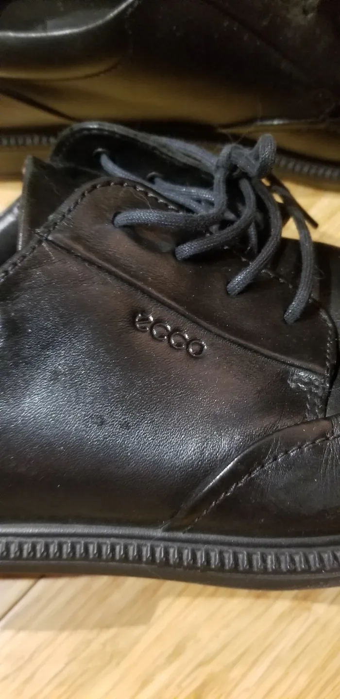 Men's Ecco Black Leather Dress Shoes - Sz 45 image indicator(4)