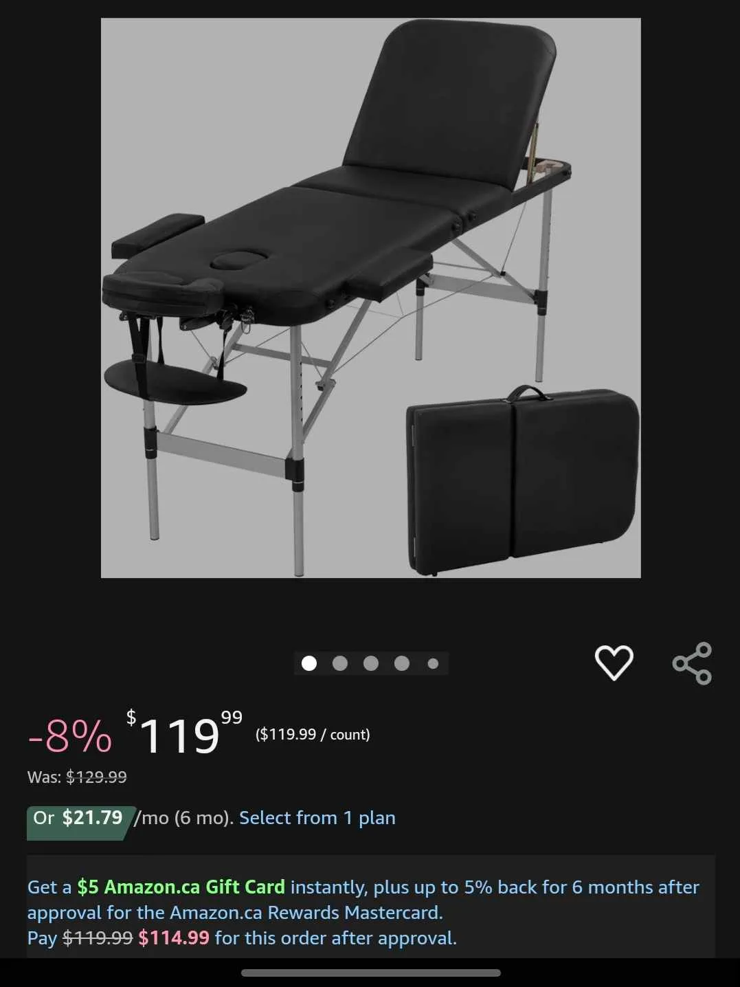 Portable Massage Table or wax . thumbnail
