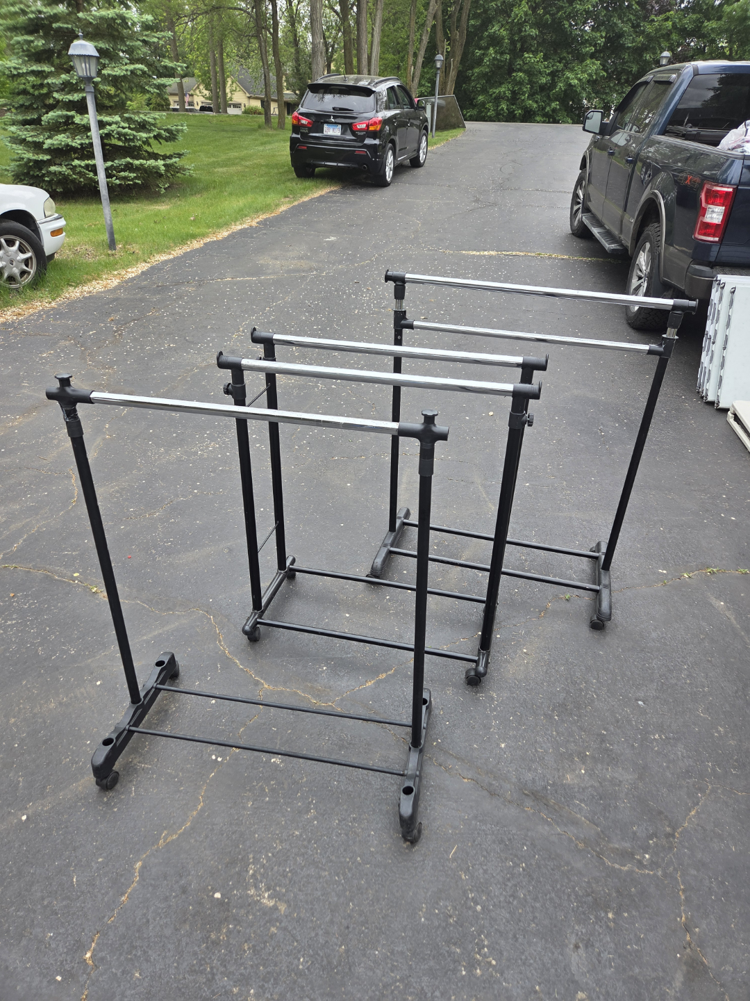 Clothes display racks 3 for $55