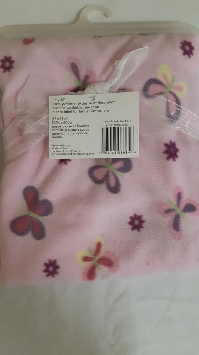 New Pink Fleece Baby Blanket Gift image indicator(2)