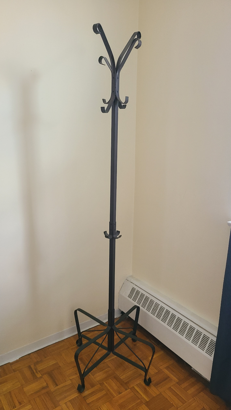 Black Metal Coat Rack Stand