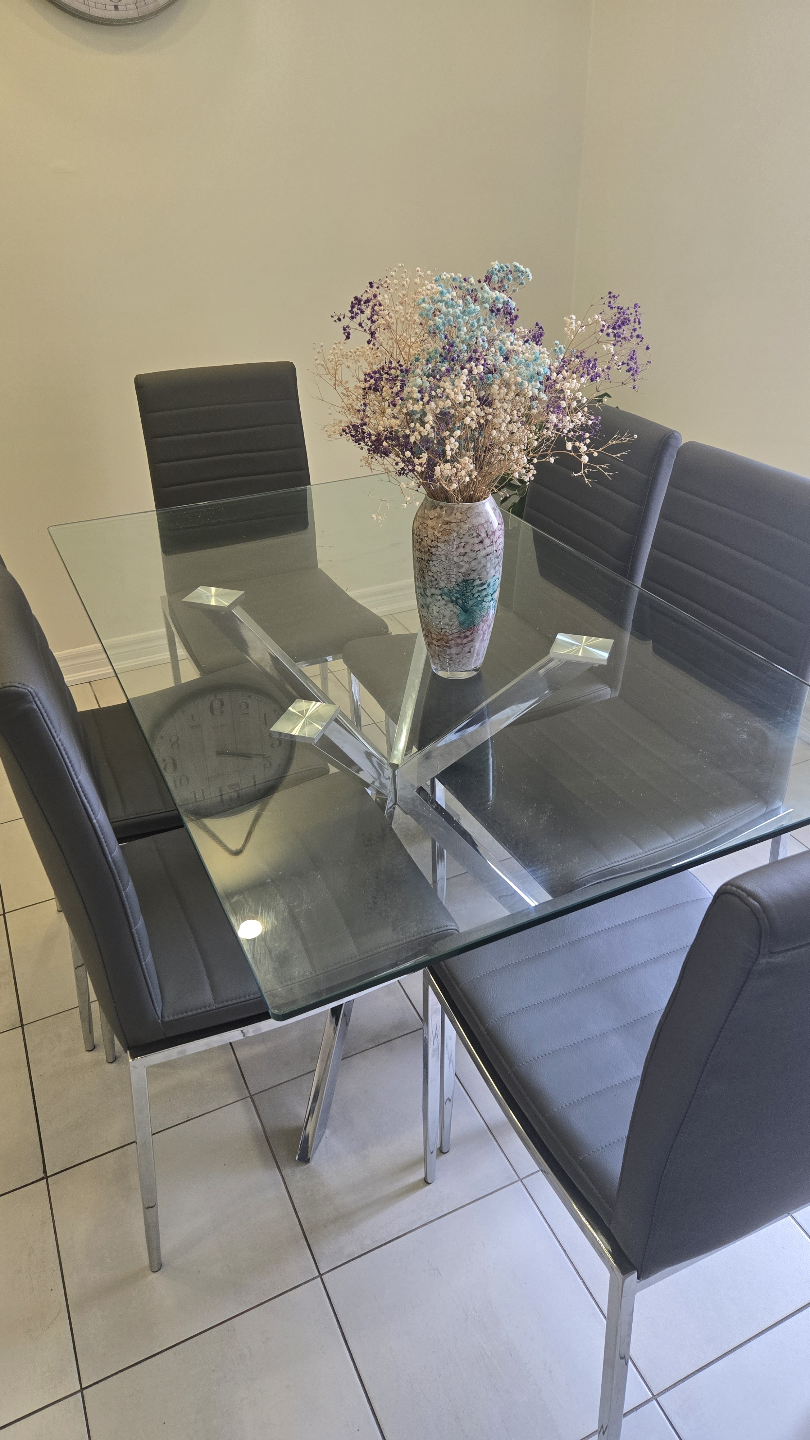 Glass Dining Table ( Chairs not included) - photo 3