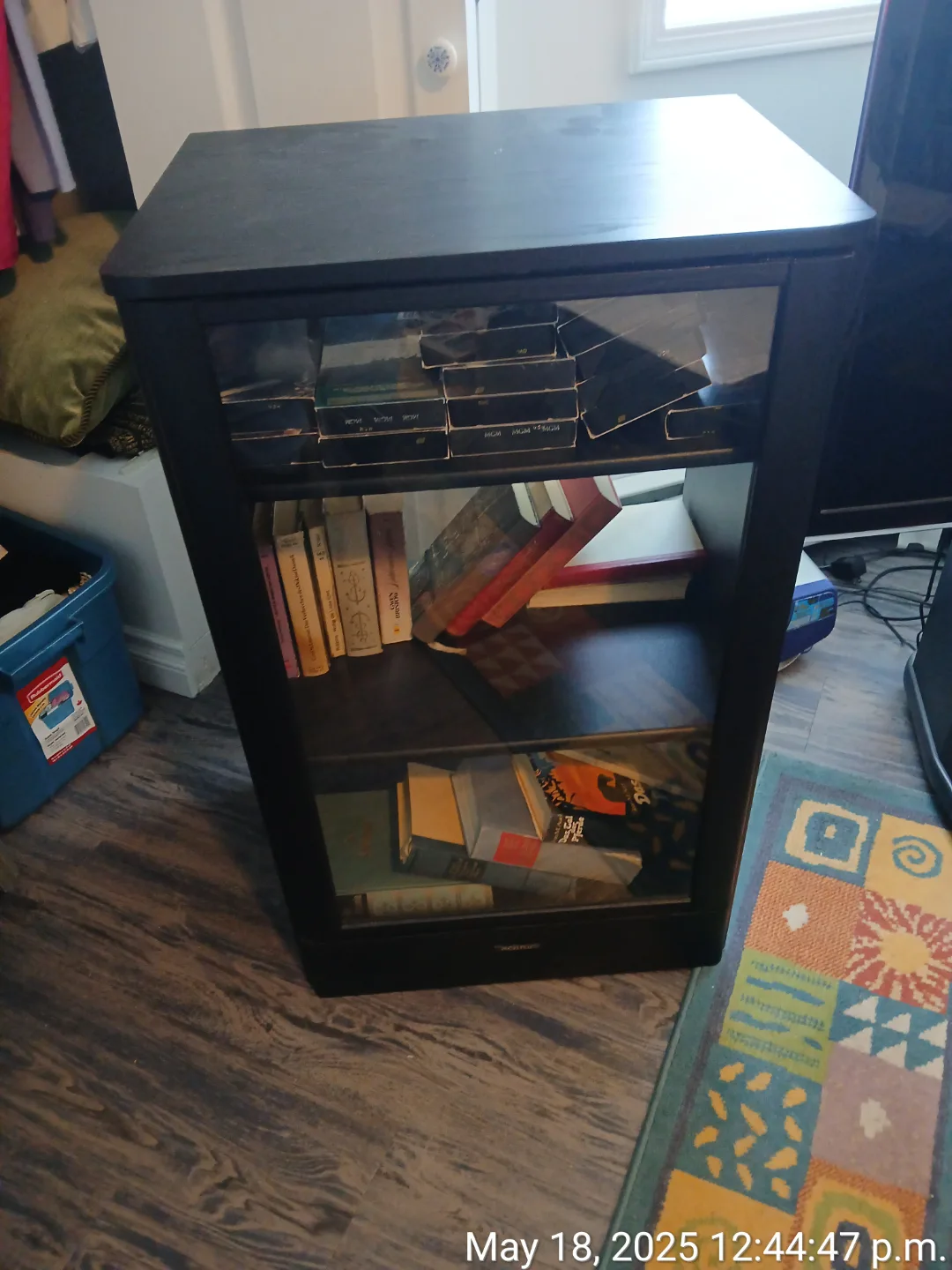 SOLD- Black Entertainment. TV table and shelves $60 thumbnail