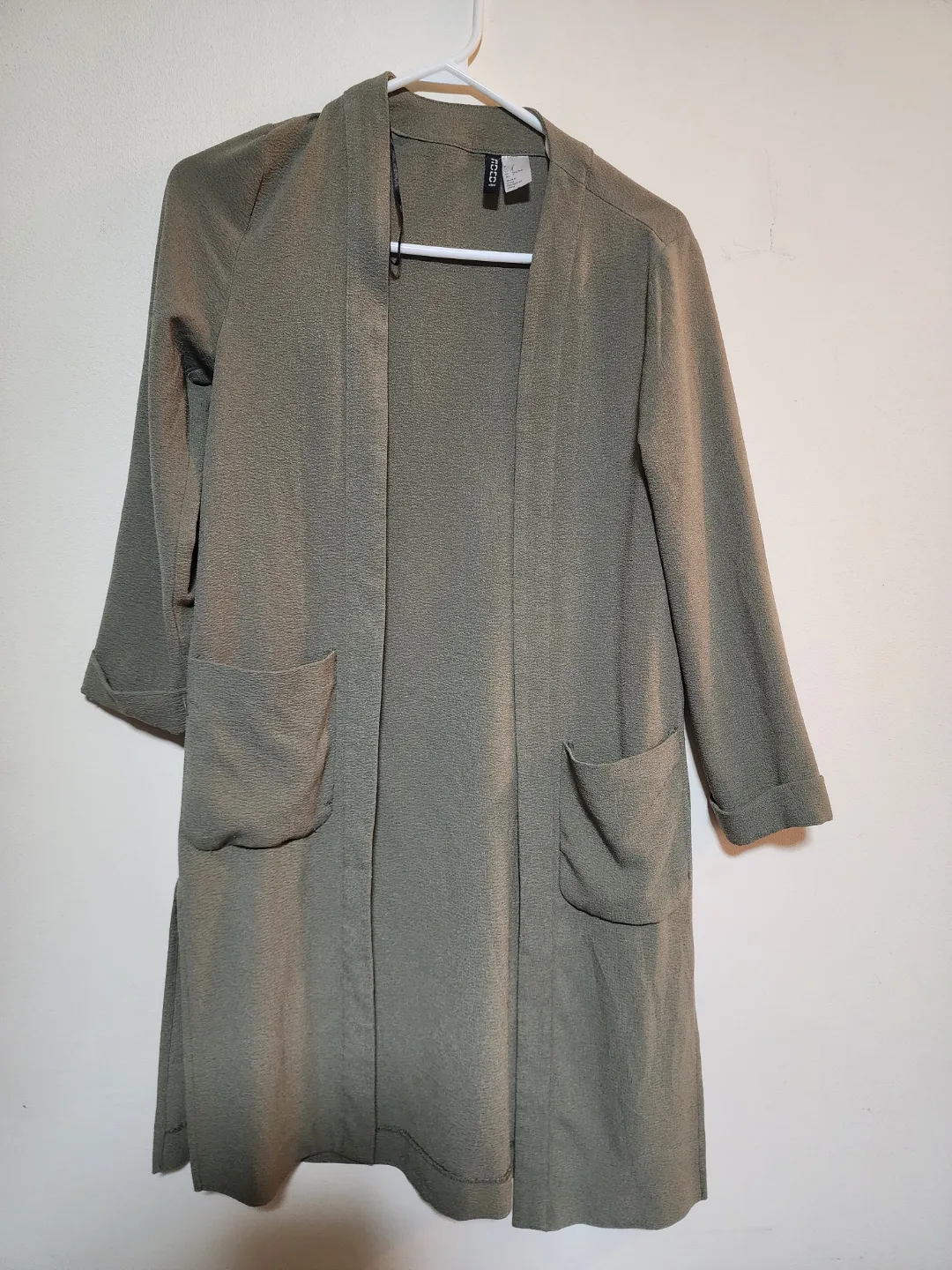 H&M Olive Green Light Cardigan thumbnail