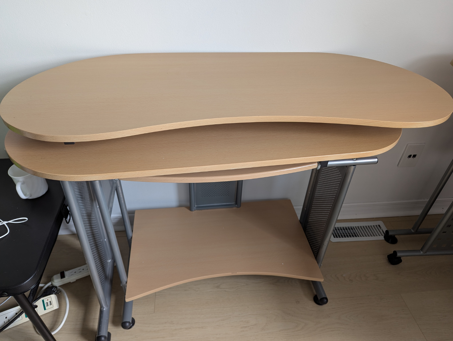 Two-Tier Computer Desk with Keyboard Tray