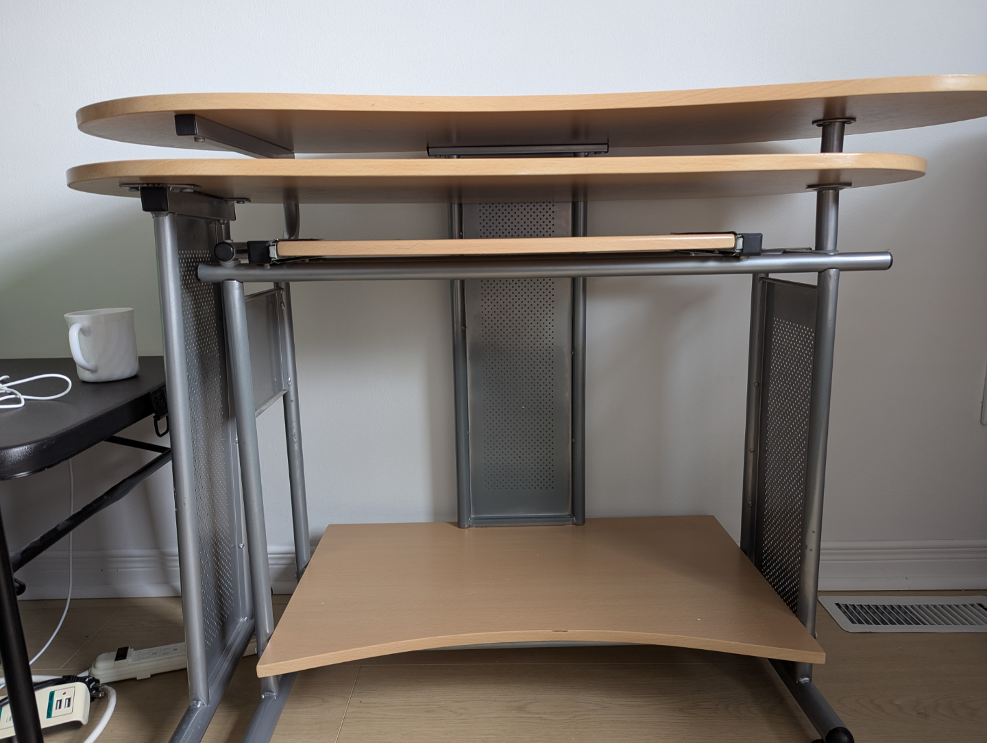 Two-Tier Computer Desk with Keyboard Tray - photo 2