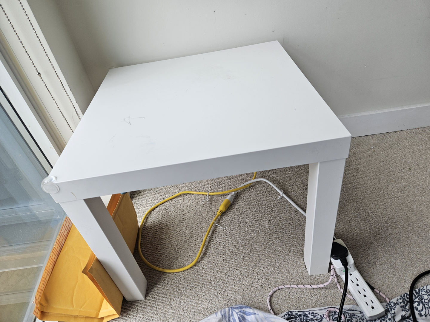 White Square Side Table  one small one big - photo 4