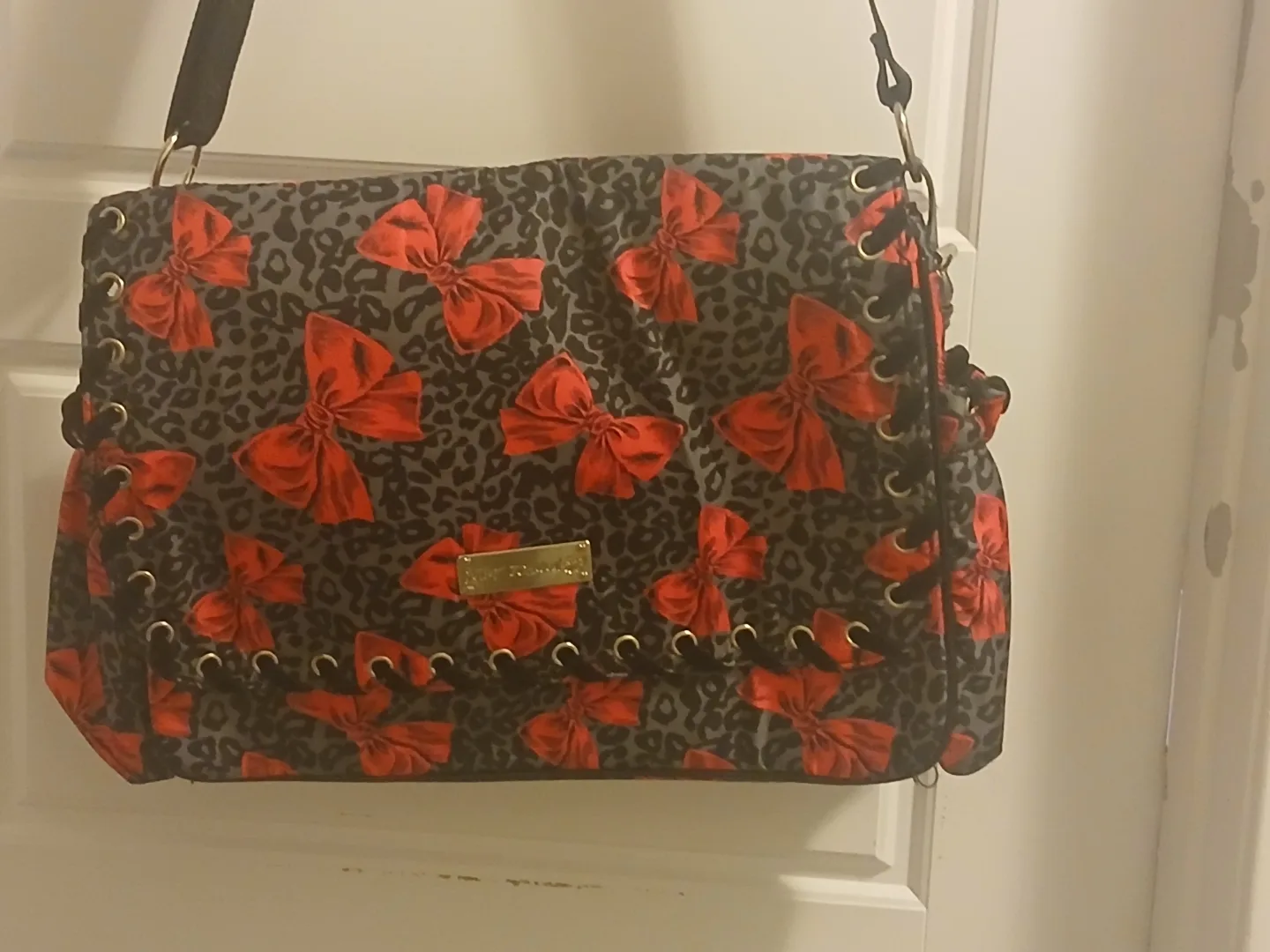 Betsey Johnson Leopard and Bow Crossbody Bag thumbnail