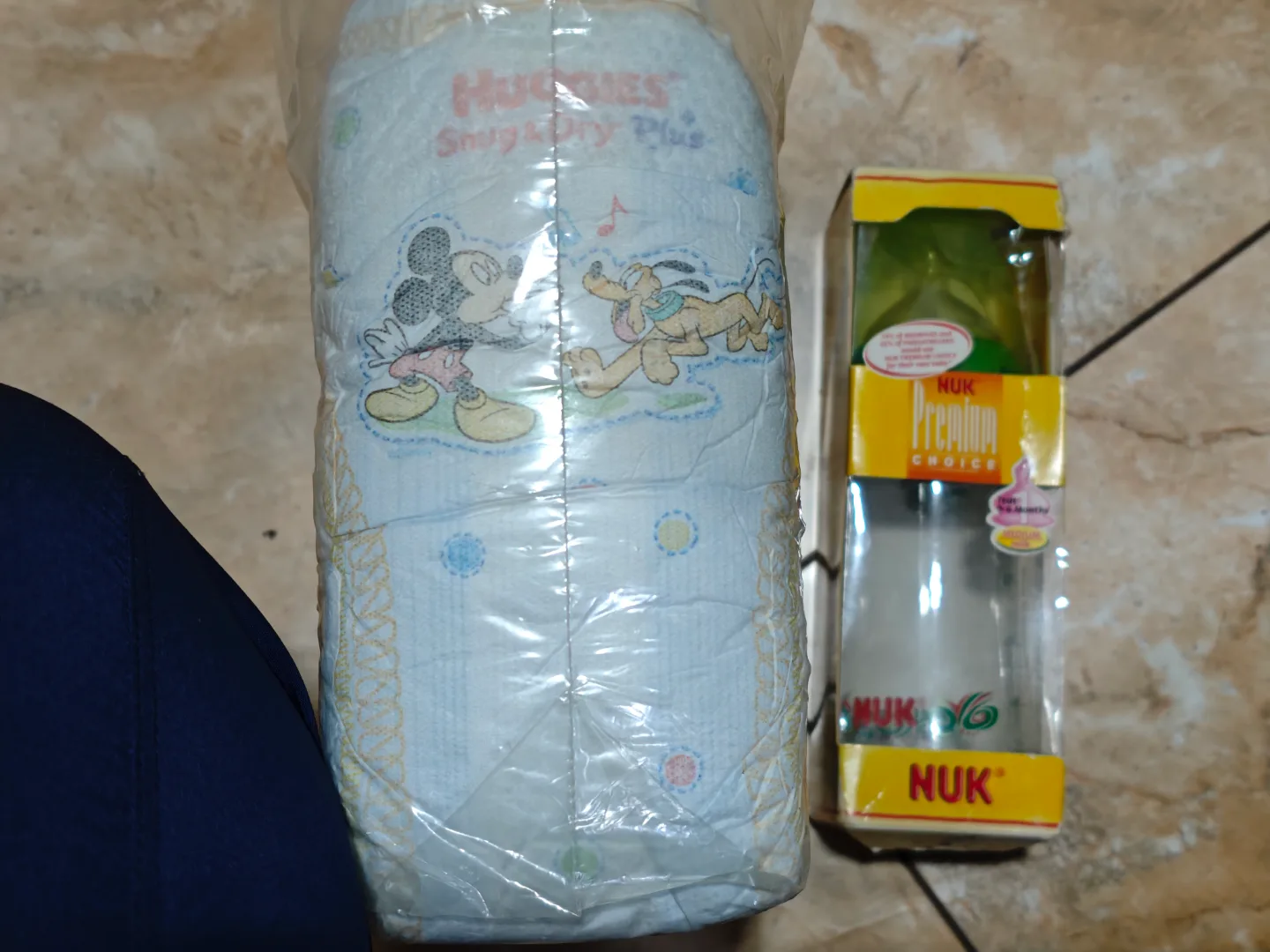 Huggies SnugDry Plus Diapers & NUK Premium Choice Baby Bottle thumbnail