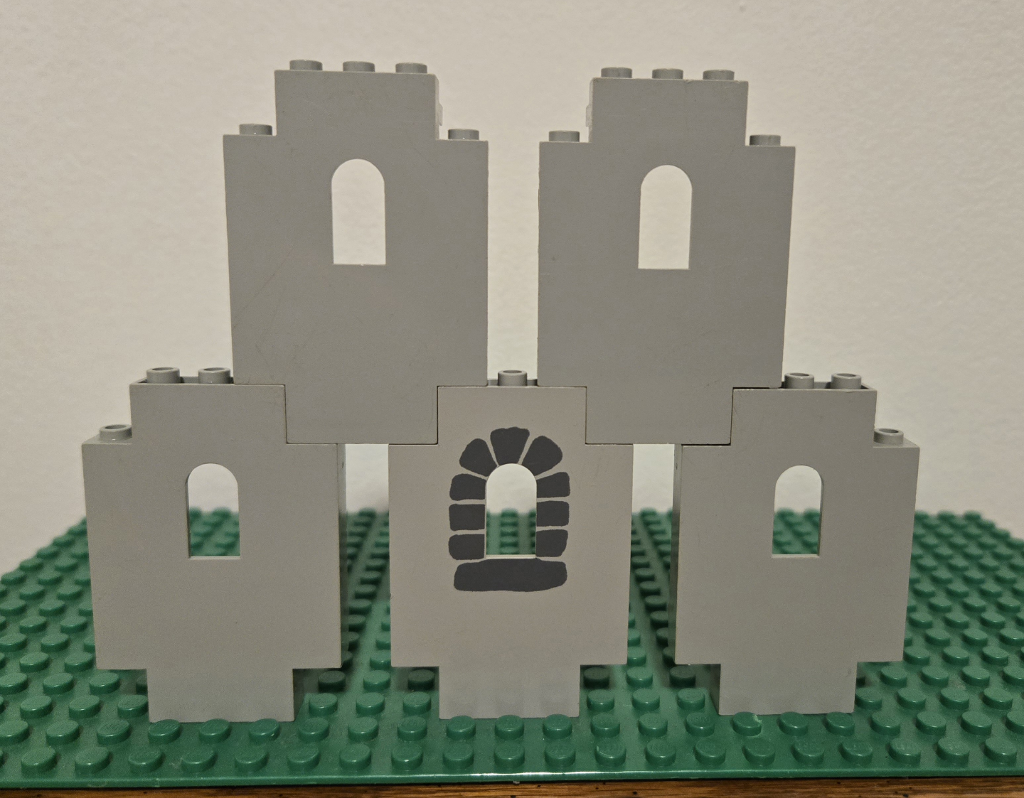 LEGO Castle Wall Pieces - Grey - 5 Pieces - photo 2