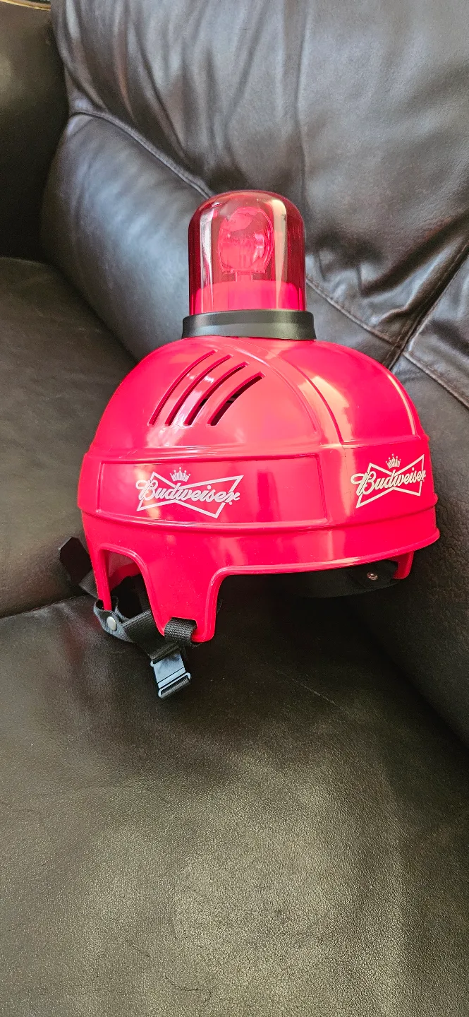 Budweiser Hockey Helmet with Flashing Light thumbnail