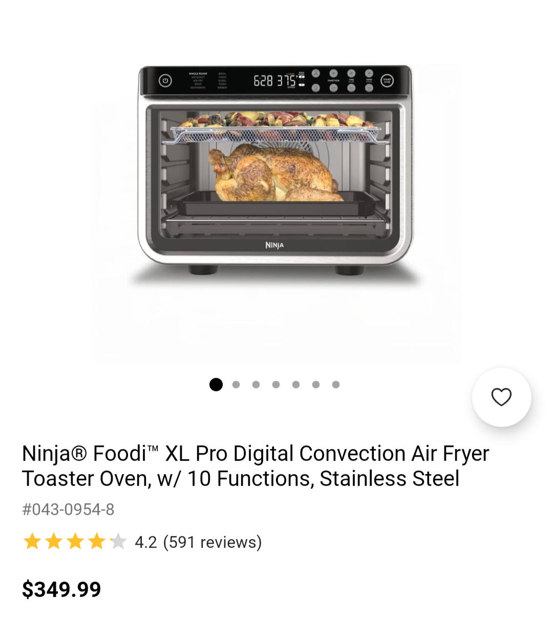 Ninja Foodi XL Pro Digital Convection Air Fryer Toaster Oven - photo 2