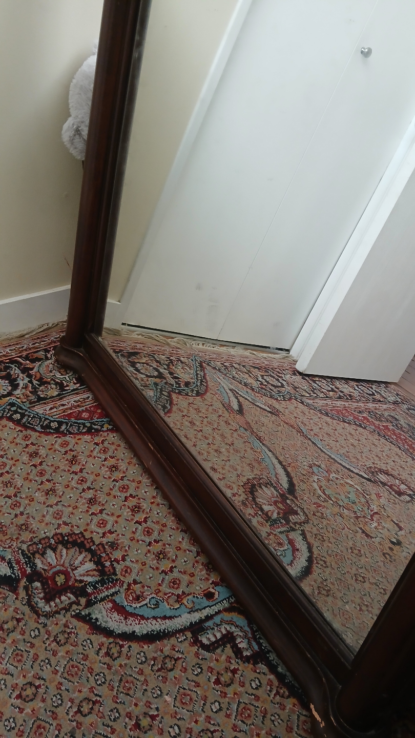 Large Dark Wood Framed Mirror - photo 3