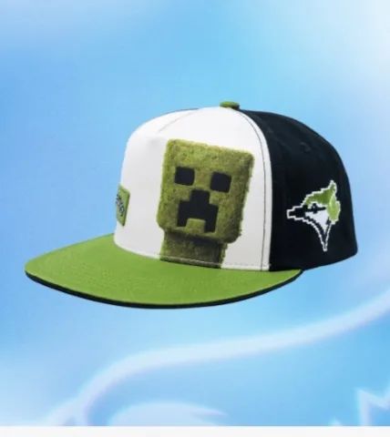 Minecraft Movie Blue Jays Creeper Snapback Hat image indicator(4)