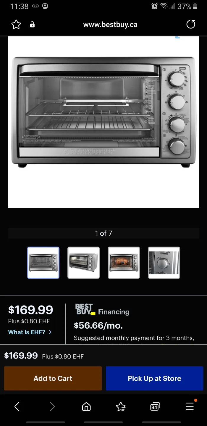Black+Decker 6-Slice Toaster Oven thumbnail
