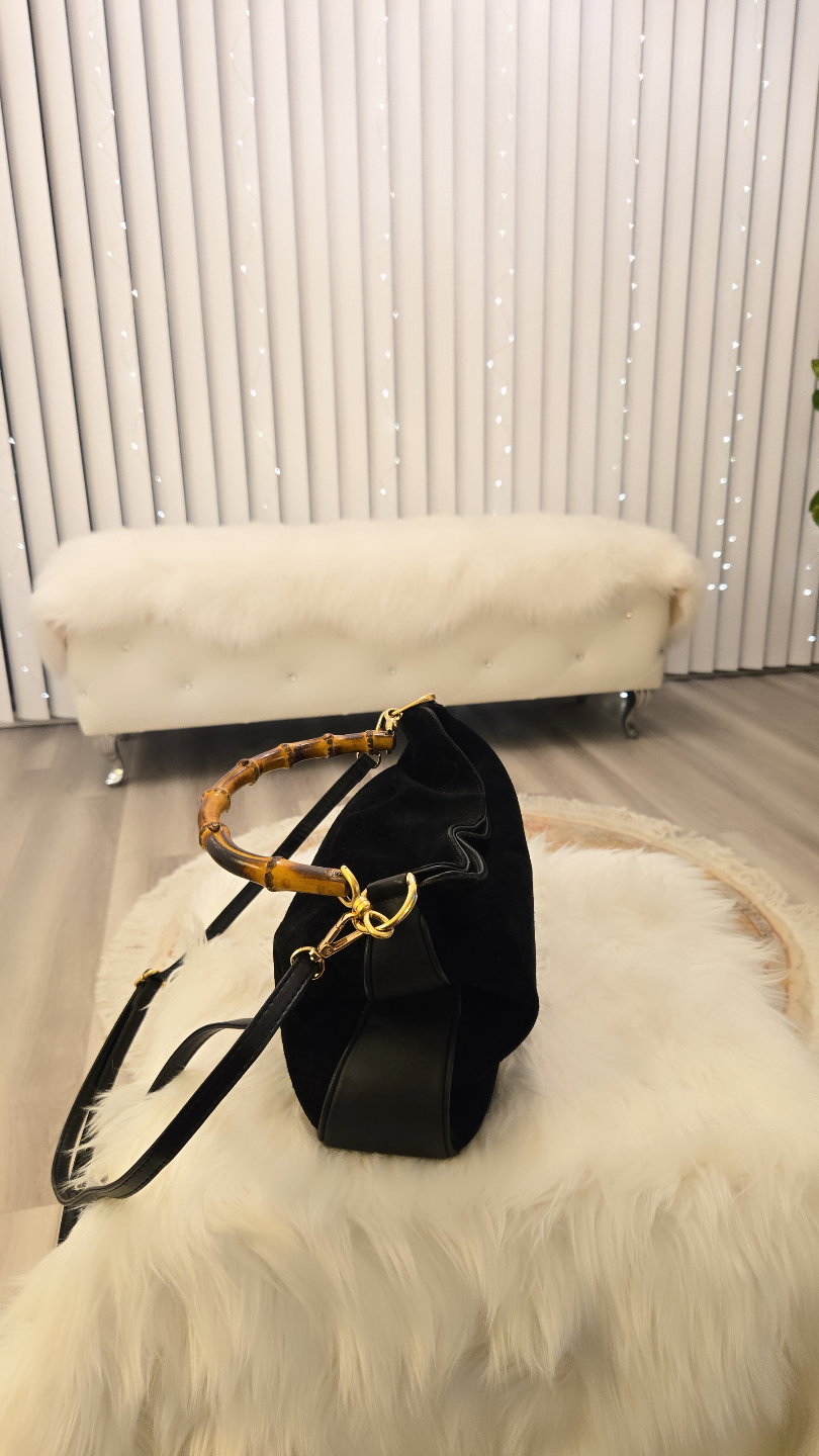 Gucci Bamboo Suede Shoulder Bag - photo 3