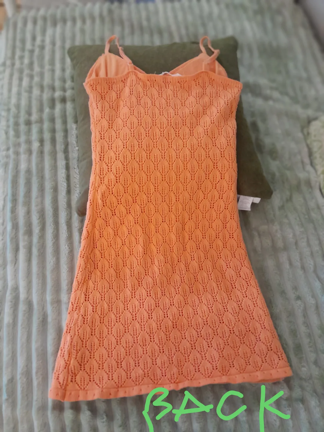 Sexy orange knitted summer dress🏒 image indicator(2)