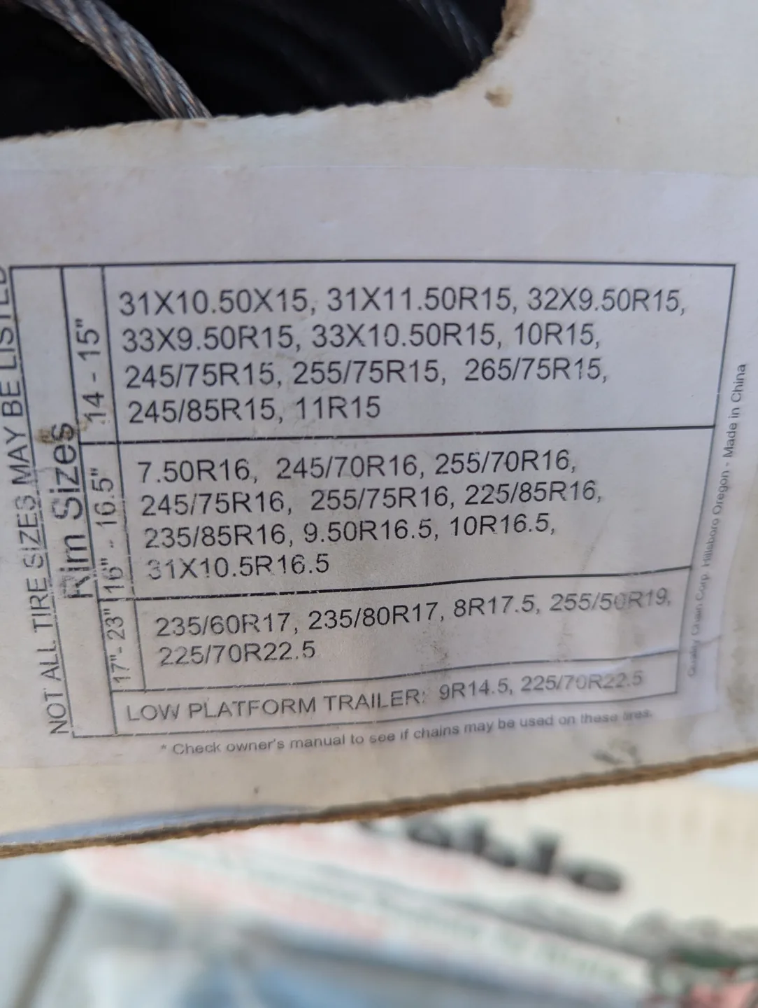 Cobra Jr. Cable Tire Chains - Light Truck/RV/PU/Van image indicator(4)