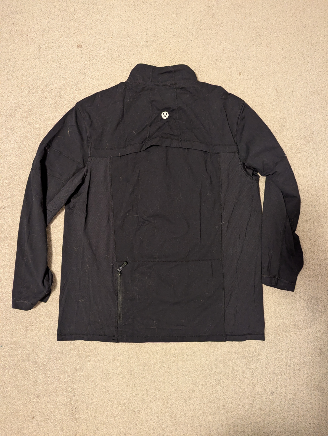 Men's XL Lululemon black half-zip long-sleeve athletic top - photo 2