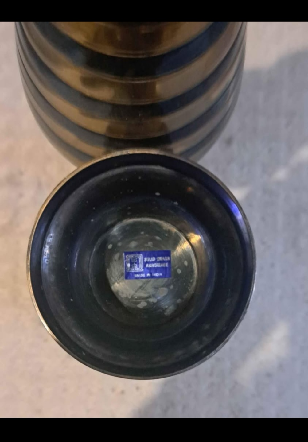Vintage Solid Brass Vase Set - Made in India - photo 2