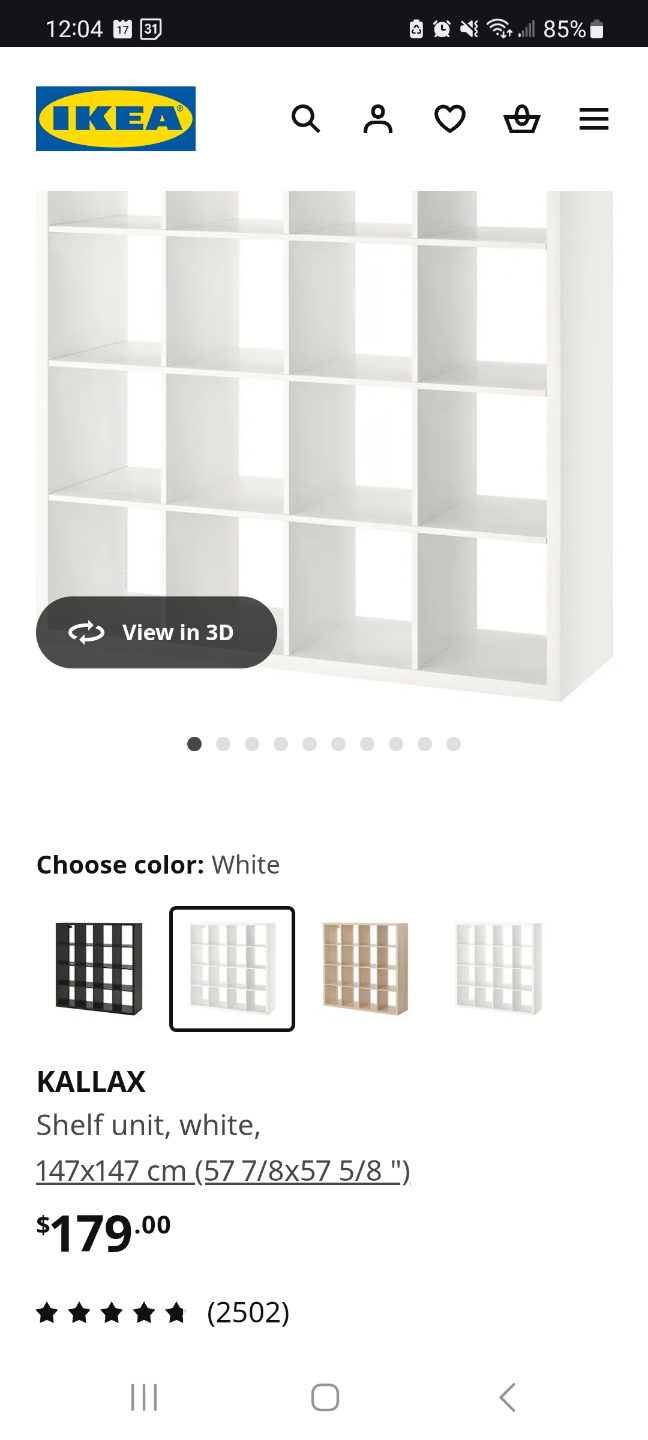 IKEA Kallax 16-cube shelving unit - White - photo 5