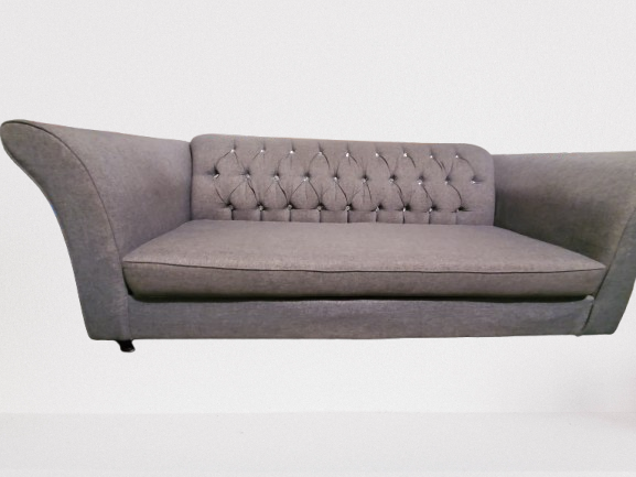 Grey fabric sofa and loveseat set - photo 2