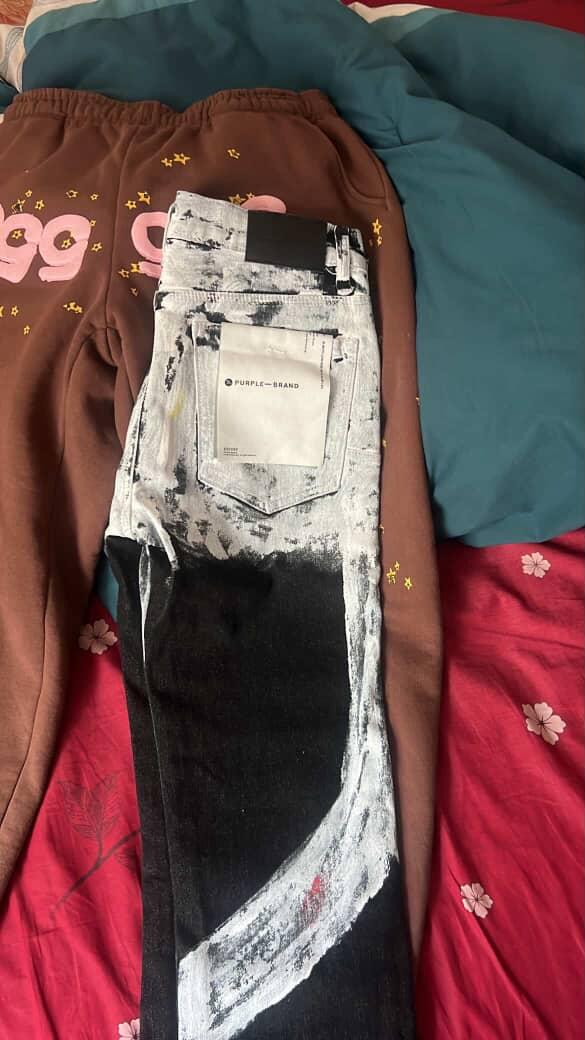 Purple Brand painted jeans