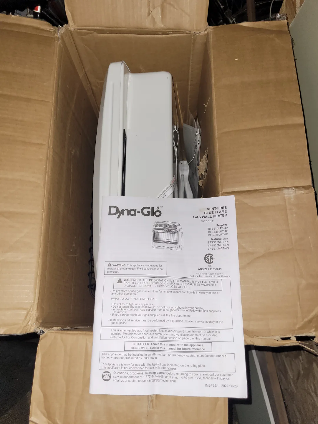 New Dyna-Glo Vent-Free Gas Wall Heater for sale image indicator(2)