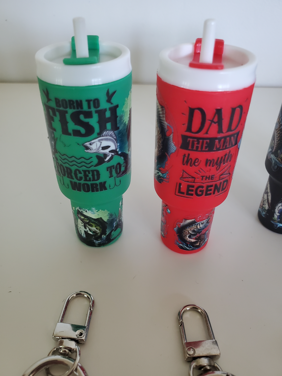 Fathers Day Fishing Themed Tumbler Keychains - New - photo 2