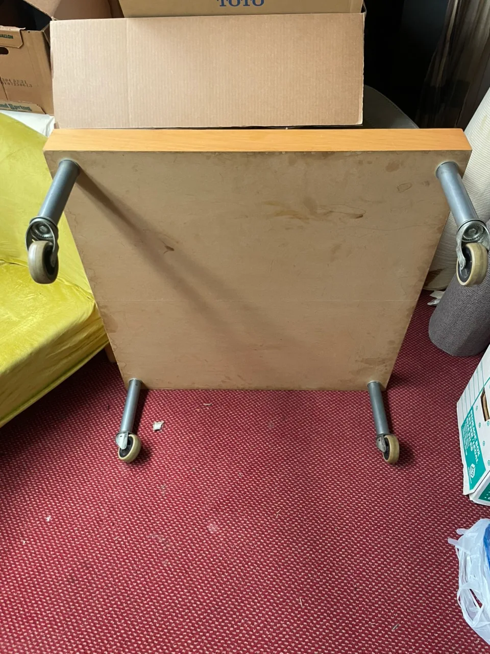 Modern Low Square Accent Coffee Table With Wheels image indicator(5)