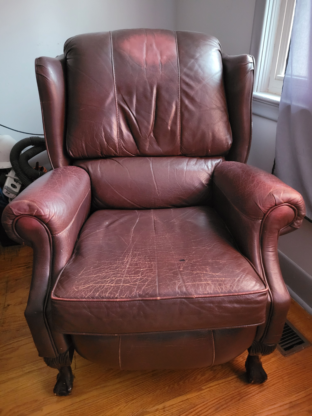 Brown Leather Recliner Chair