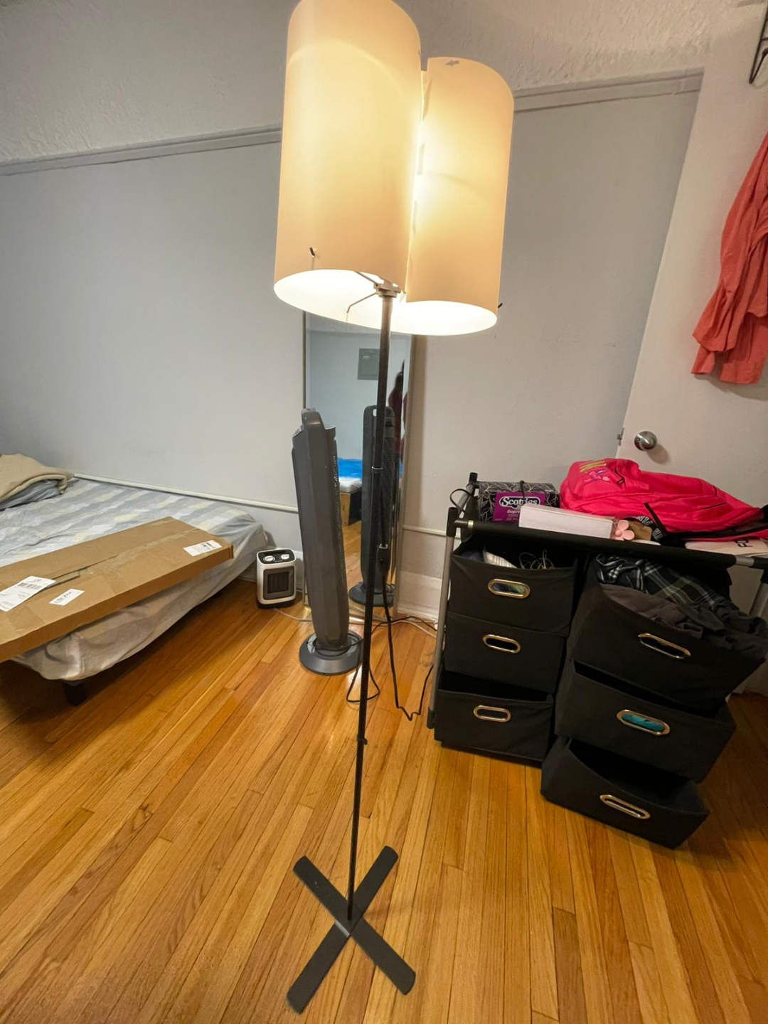 Modern Floor Lamp with Double Shade