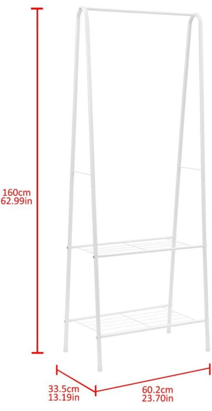 White Metal Clothing Rack - photo 4