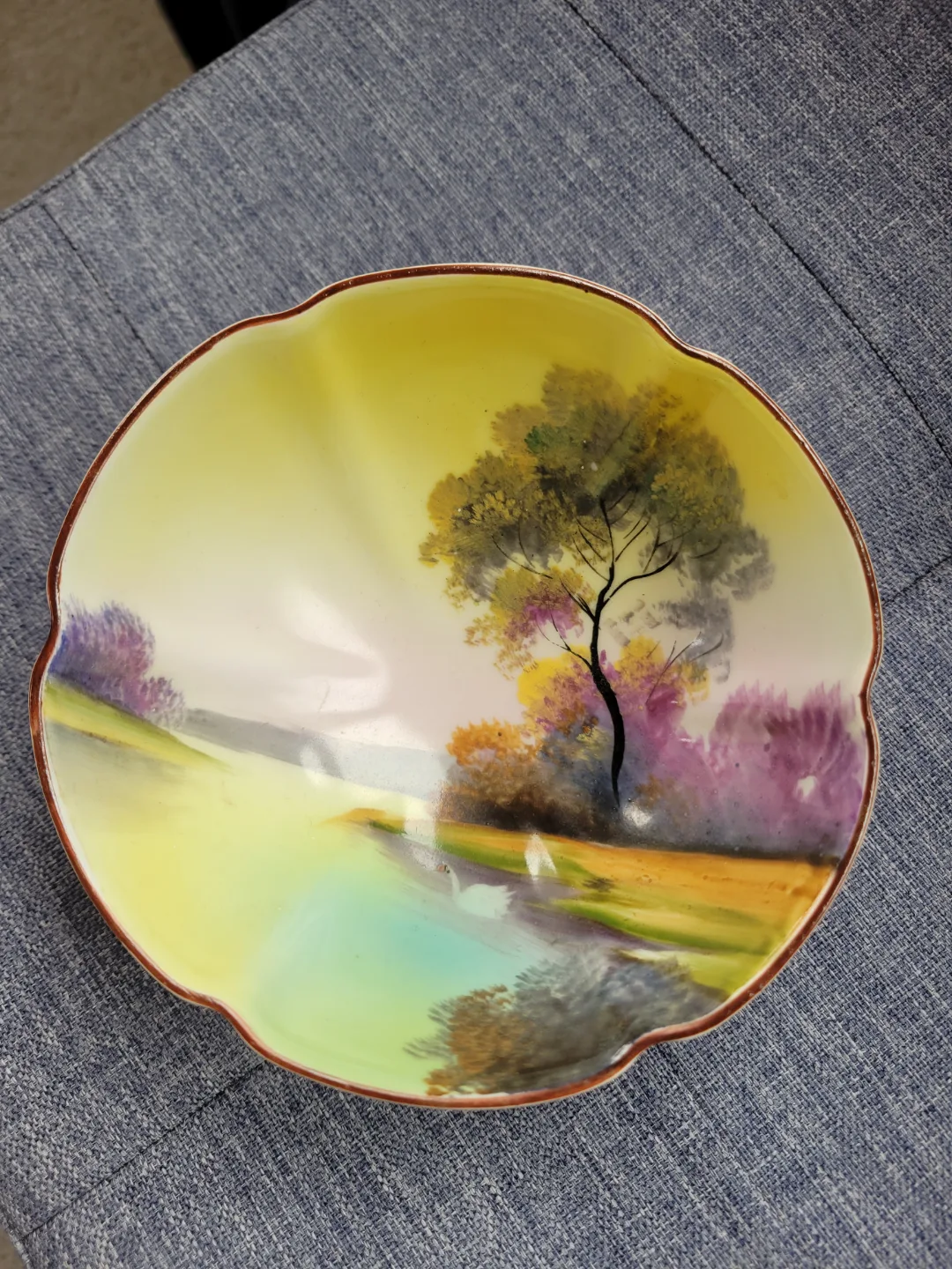 Vintage Noritake Hand-painted Bowl thumbnail