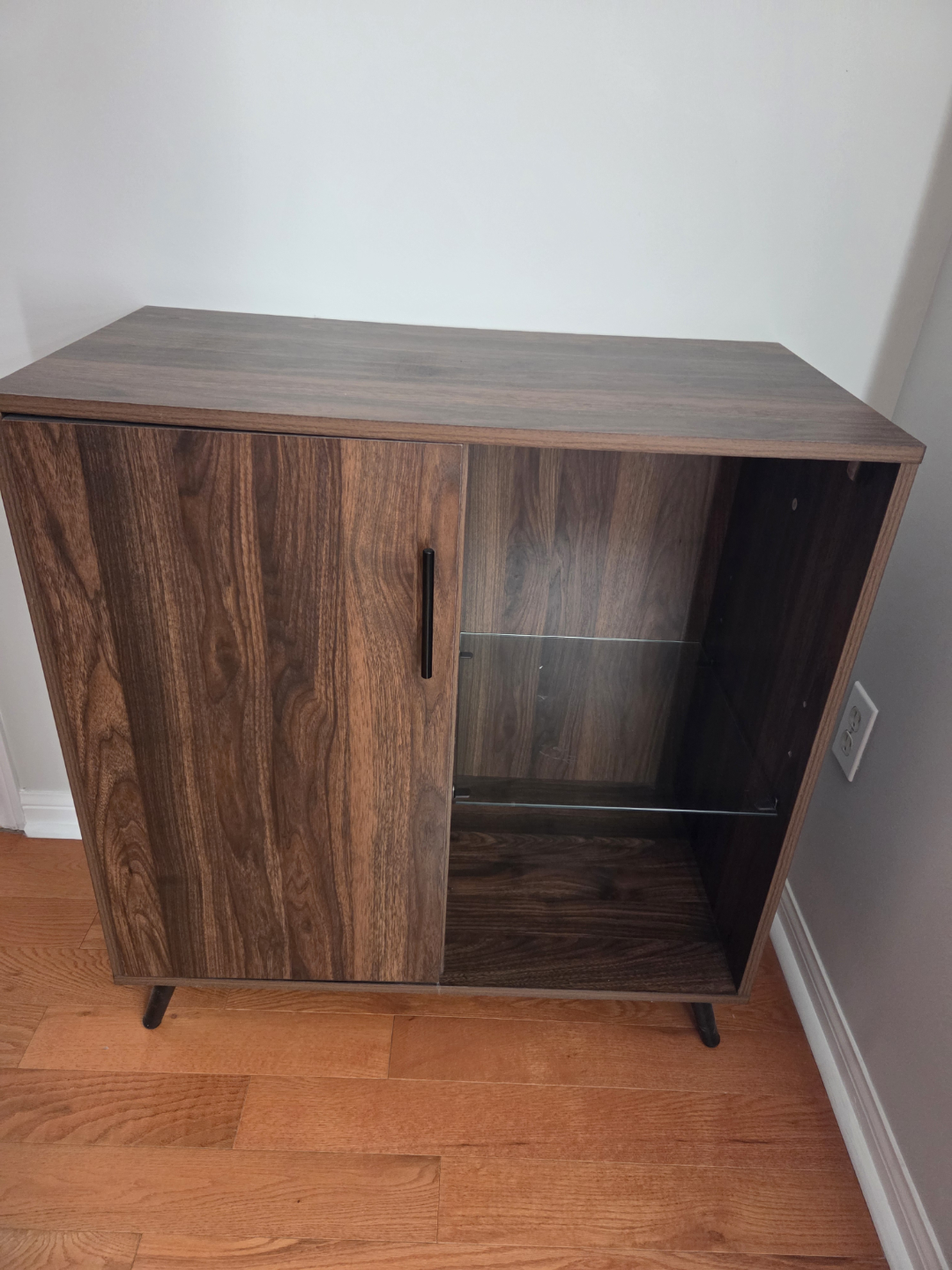 Modern  Door Cabinet with glass shelf