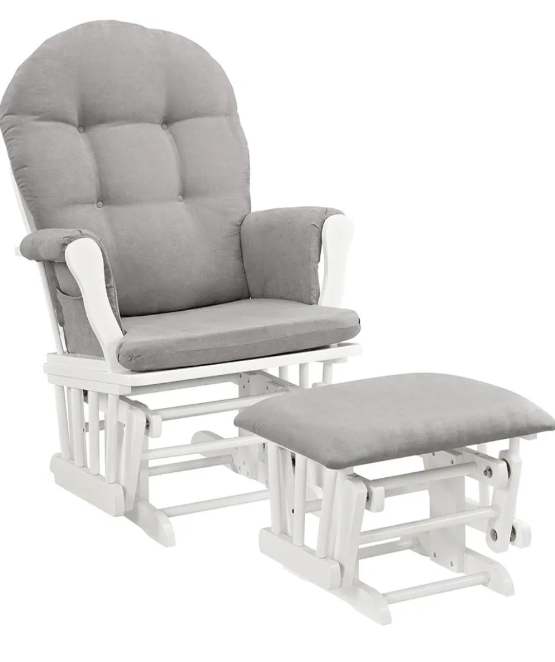 Glider Rocker Chair - White and Gray