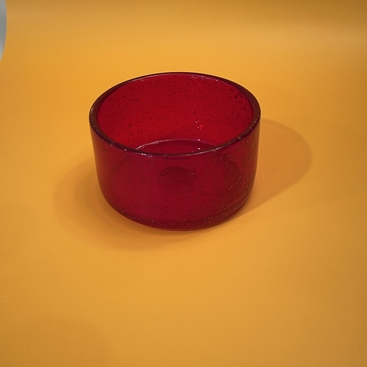 Shop Garage Sale: Blown Glass Red Candle Holder or Bowl Large - photo 3