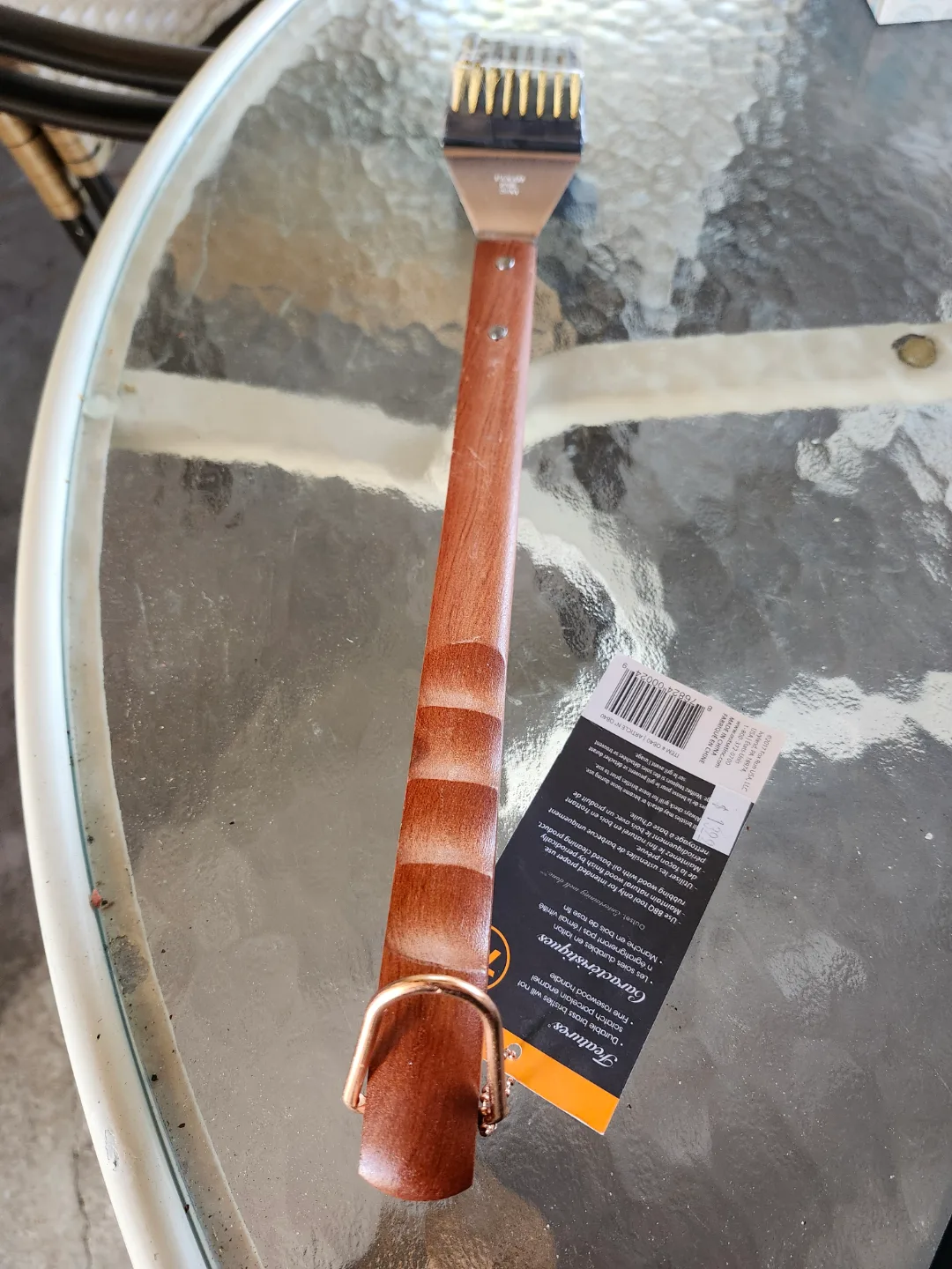 Outset BBQ Grill Brush with Rosewood Handle thumbnail