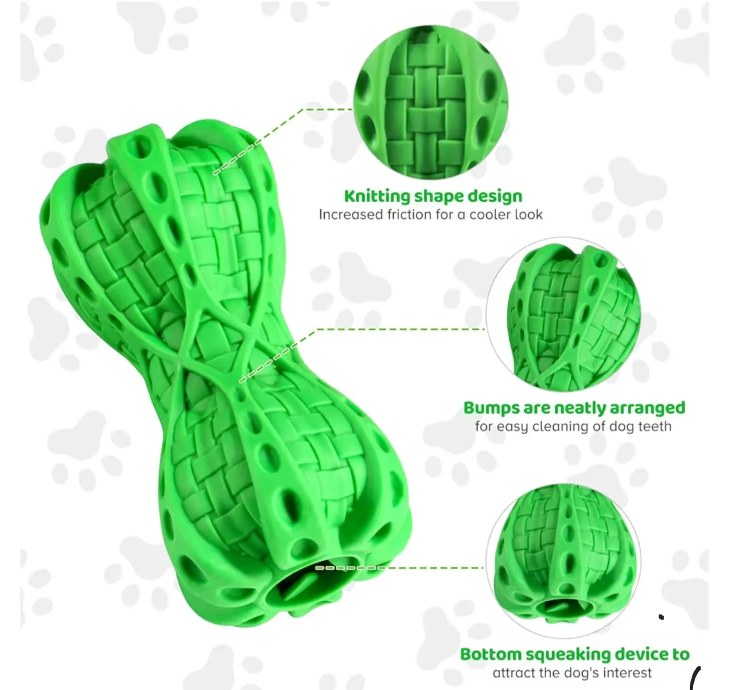Durable Green Dog Chew Toy for Medium and Large Breeds image indicator(2)