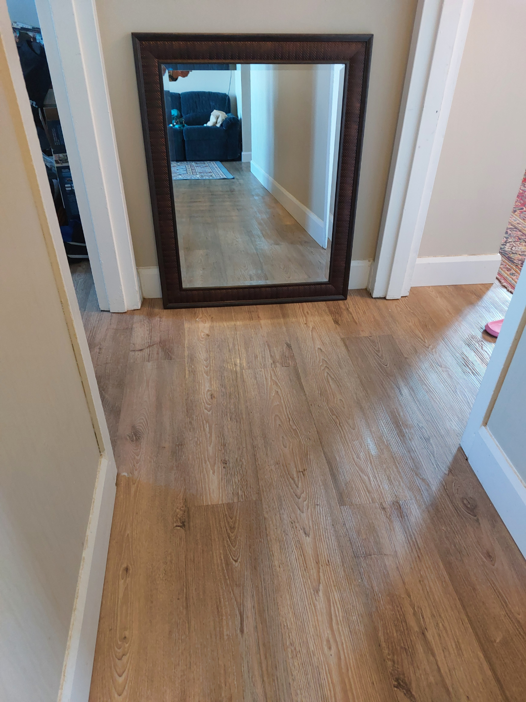 Dark Brown Framed Mirror